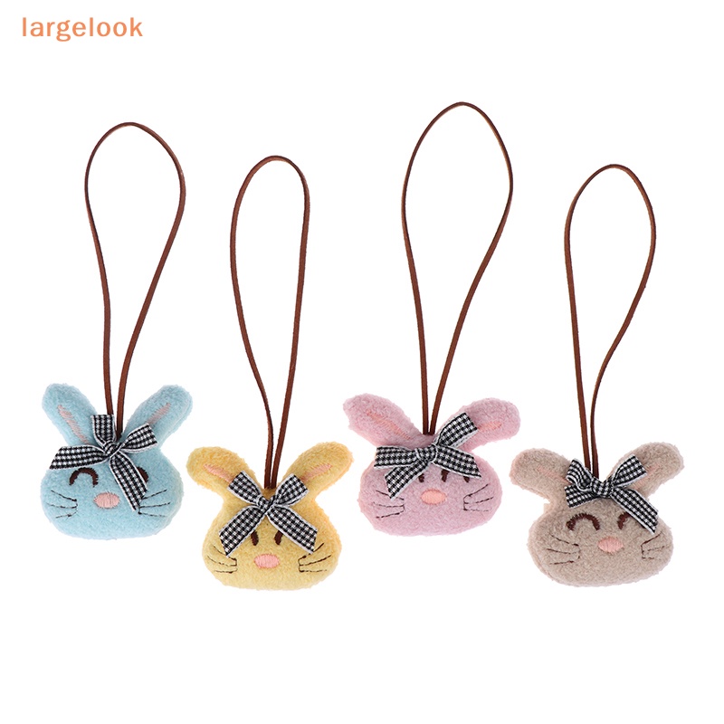 [Biglook] Móc Khóa Hình Thỏ Bông Dễ Thương Có Thẻ Tên Cho Ba Lô Đi Học Trẻ Em