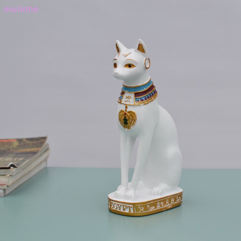 Mô Hình Mèo Ai Cập Cổ Điển Bằng Nhựa Resin Để Bàn Trang Trí