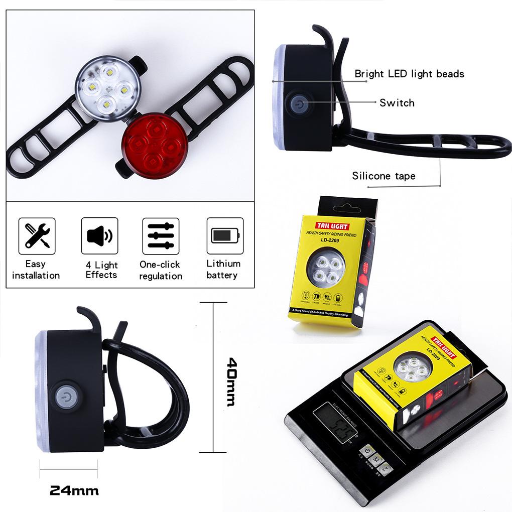 Đèn Led Đuôi Xe Đạp Có Thể Sạc Lại Bằng Cổng USB Chống Thấm Nước