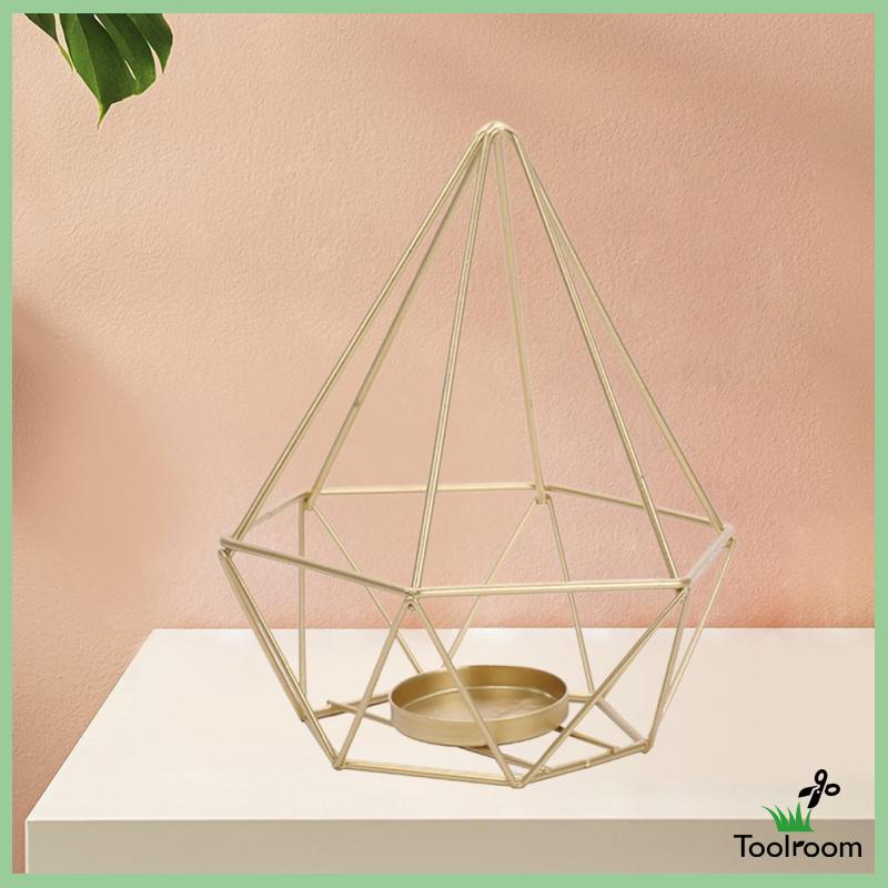 Giá Đỡ Đèn Cầy Bằng Sắt Thiết Kế Hình Học Độc Đáo Trang Trí Nhà Tắm