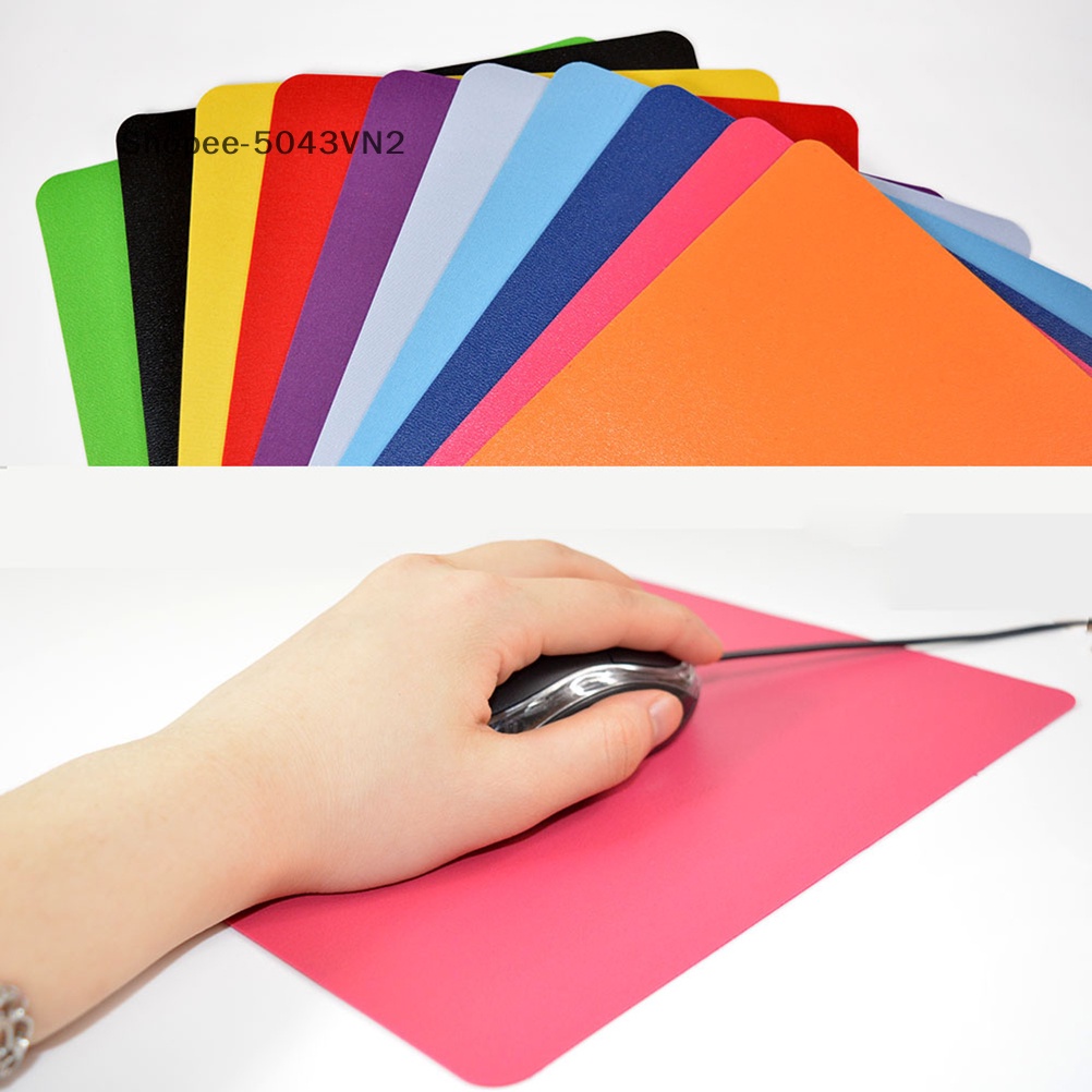 Thảm Lót Chuột Máy Tính PC Laptop Màu Trơn Hình Chữ Nhật Chống Trượt 21.5X17.5Cm REFRE2} 2.vn