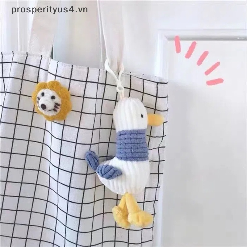 phim hoạt hình dễ thương sang trọng vịt xấu xí móc khóa đồ chơi vòng chìa khóa mềm lady girl charm túi mặt dây chuyền xe trẻ em mới dễ thương vịt chìa khóa quà tặng trẻ em [vn]