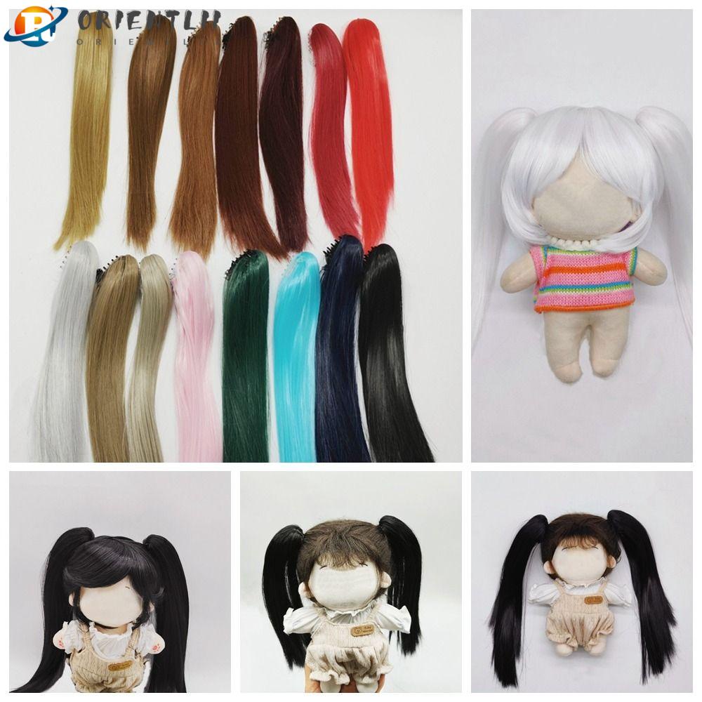 ORIENTLII Tóc Giả Dài Thẳng Bằng Cotton Cho Búp Bê