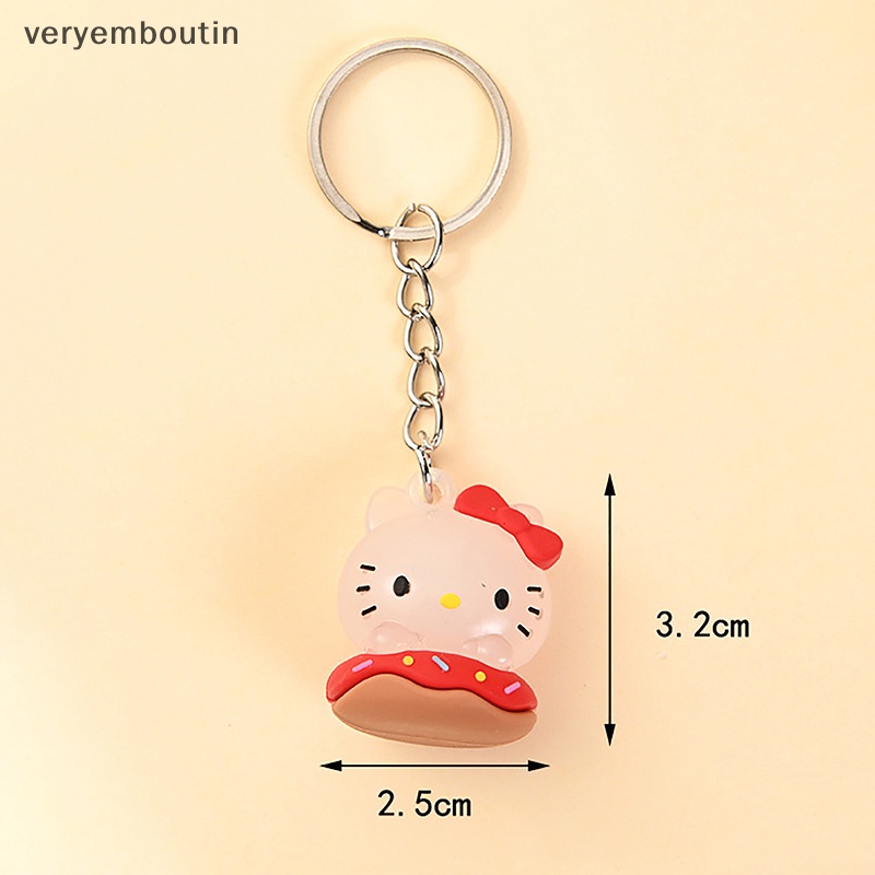 Móc Khóa Xe Hơi Hình Búp Bê Mèo Sanrio Cinnamoroll Bằng Cao Su Mềm