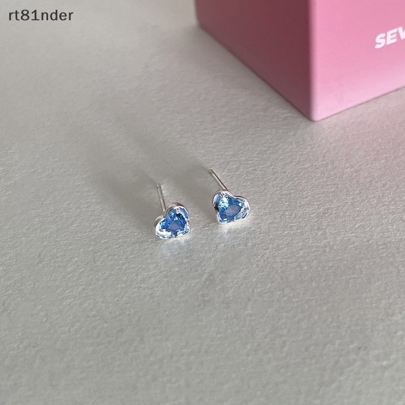 1 Đôi Khuyên Tai Hình Trái Tim Đính Đá Thời Trang