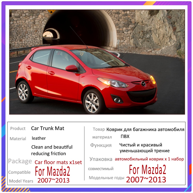 Thảm Lót Cốp Xe Hơi Mazda2 Mazda 2 Demio DE DH 2007~2013 Chất Lượng Cao