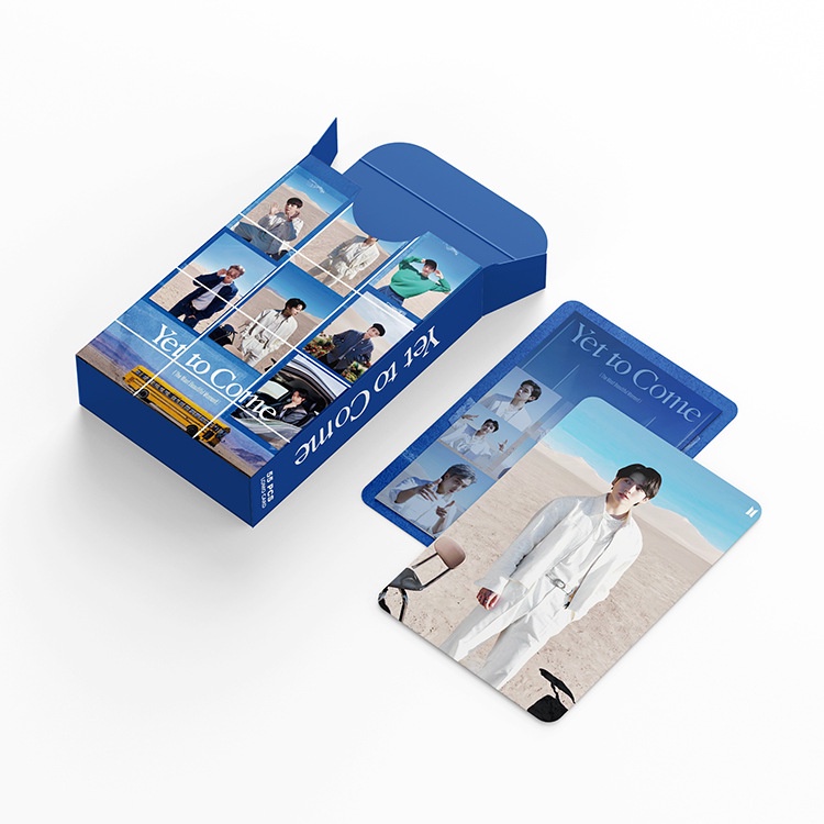 Hộp 55 Thẻ kỷ niệm BTS Yet to Come album mới Thẻ LOMO 55 bộ sưu tập thẻ sao vàng