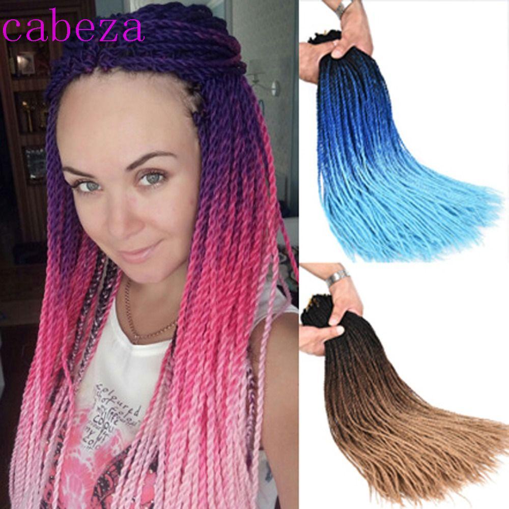 CABEZA Bộ 30 Cuộn Tóc Giả Màu Đen Phong Cách Hip Hop Chất Lượng Cao Cho Nữ