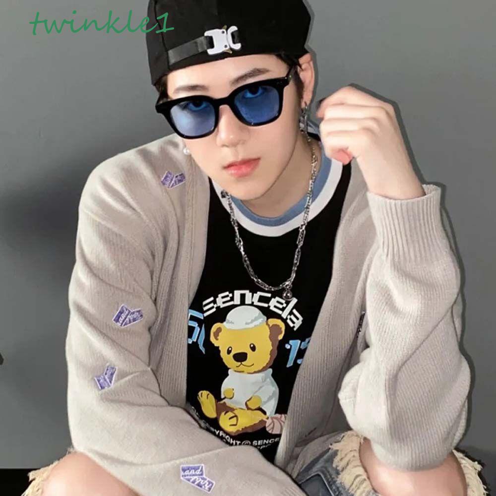 TWINKLE Kính Mát Gọng Vuông Nhiều Màu Sắc Kẹo Ngọt Chống Tia UV400 Phong Cách Vintage