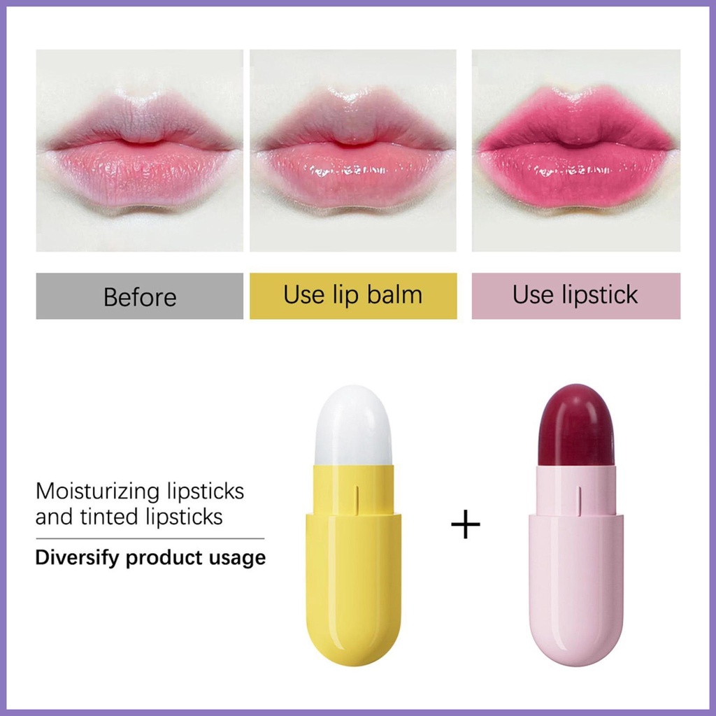 Set 4 Son Môi Mini Hình Viên Thuốc Màu Đỏ Nude Lâu Trôi nota2vn