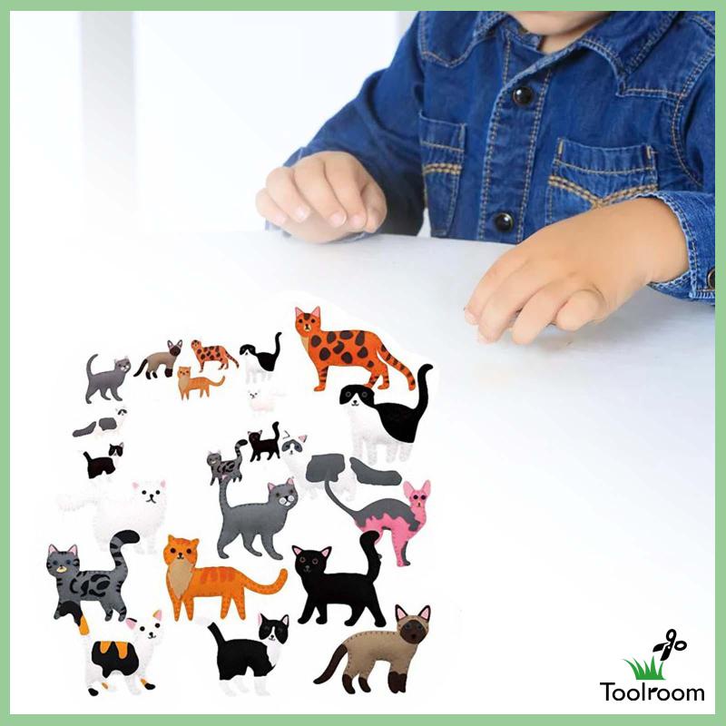 Bộ Dụng Cụ May Vá Thủ Công Bằng Vải Nỉ Hình Động Vật DIY Dành Cho Trẻ Em