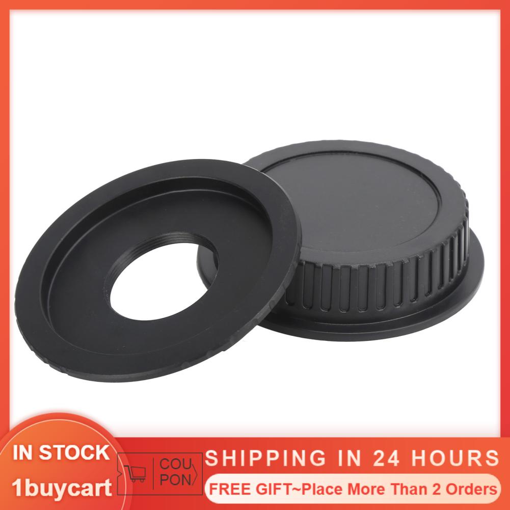 1buycart1 Lens Adaptor  Lens Adaptor and Back Cap Strict Fit  Corrosion Sturdy Dustproof Painted Surface  for C Mount Lens To for Canon EF/EF‑S