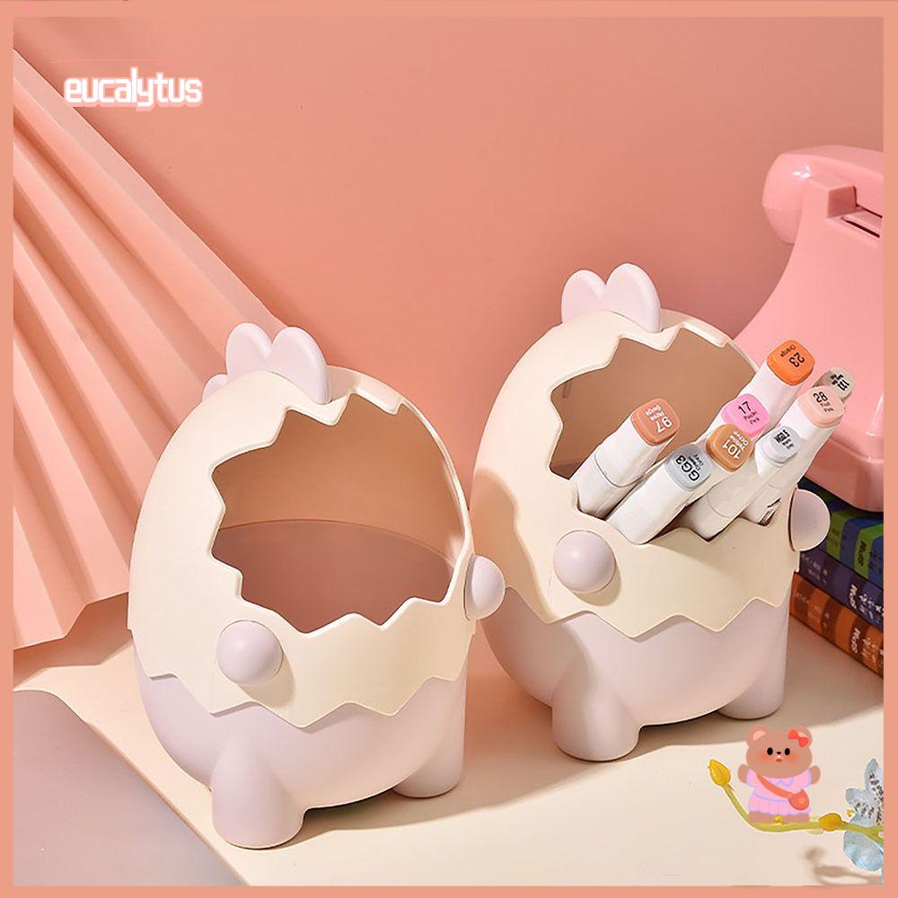EUTUS Ống Đựng Bút Hình Khủng Long Hoạt Hình Màu Xanh Dương / Hồng Sức Chứa Lớn Tiết Kiệm Không Gian Cho Phòng Ngủ