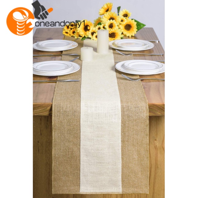 Khăn Trải Bàn Vải Sợi Đay Nhiều Màu Sắc Phong Cách Mộc Mạc Cổ Điển