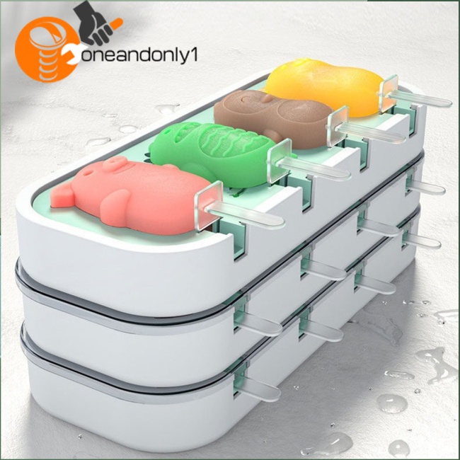 Khuôn Silicone Làm Kem Cỡ Lớn Có Nắp Đậy Tiện Dụng