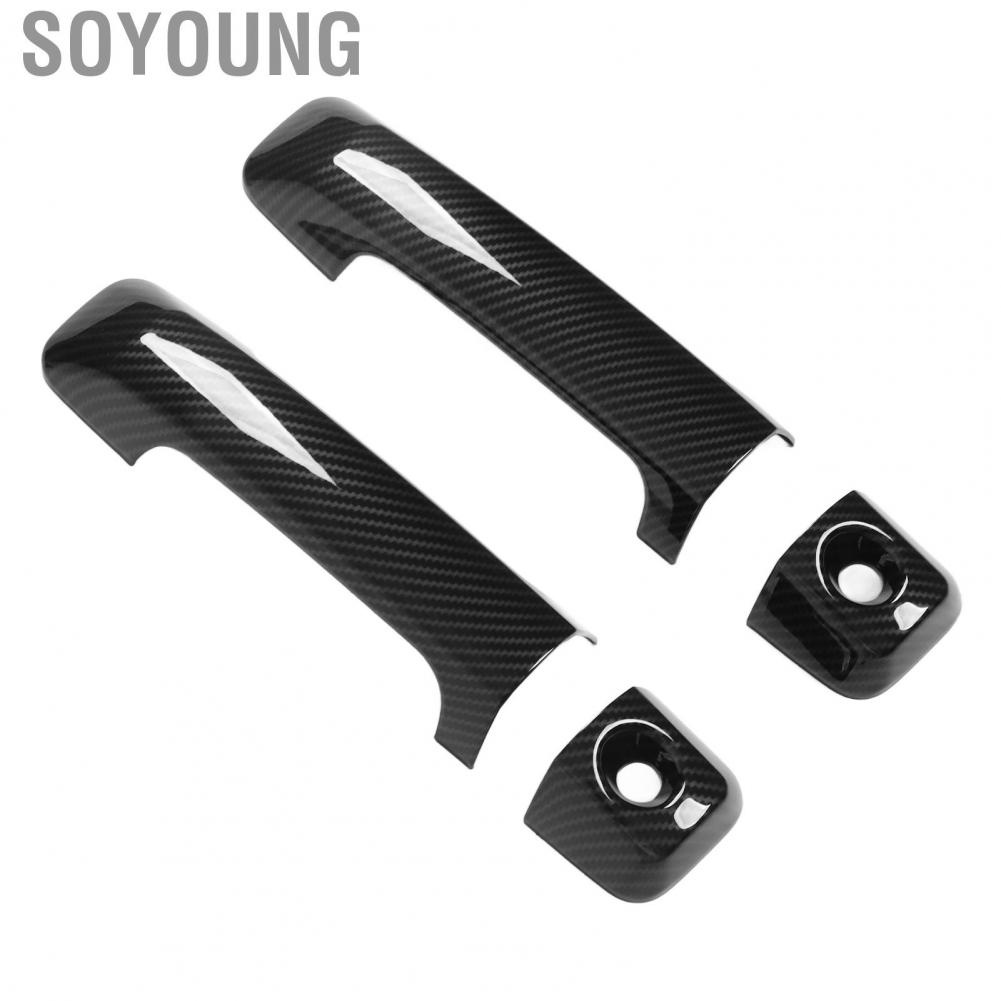 Soyoung Door Handle Panel Exterior Cover Easy Installation  Scratch Carbon Fiber Style for Car