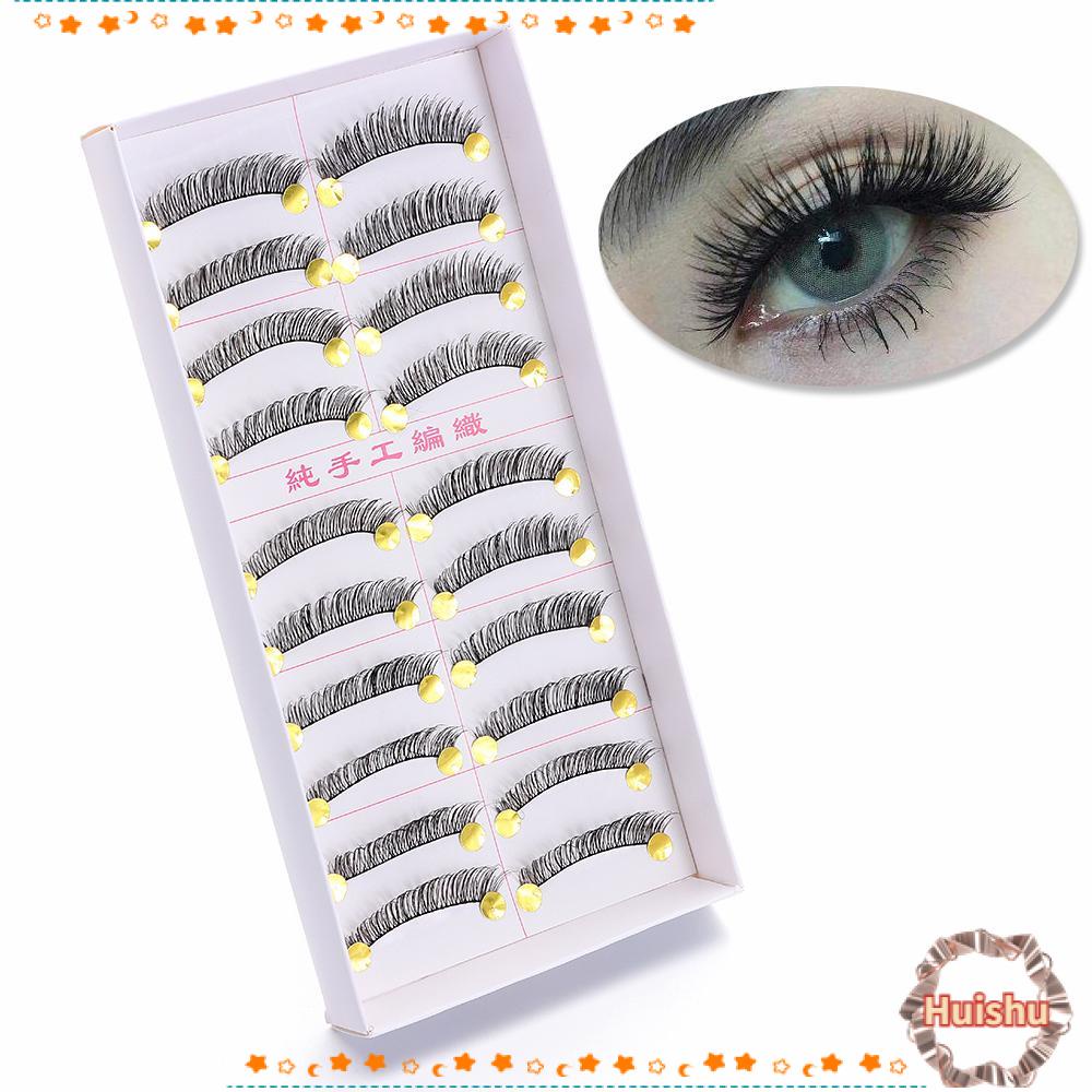 HS Bộ 10 Cặp Lông Mi Giả Dài Tự Nhiên Thời Trang