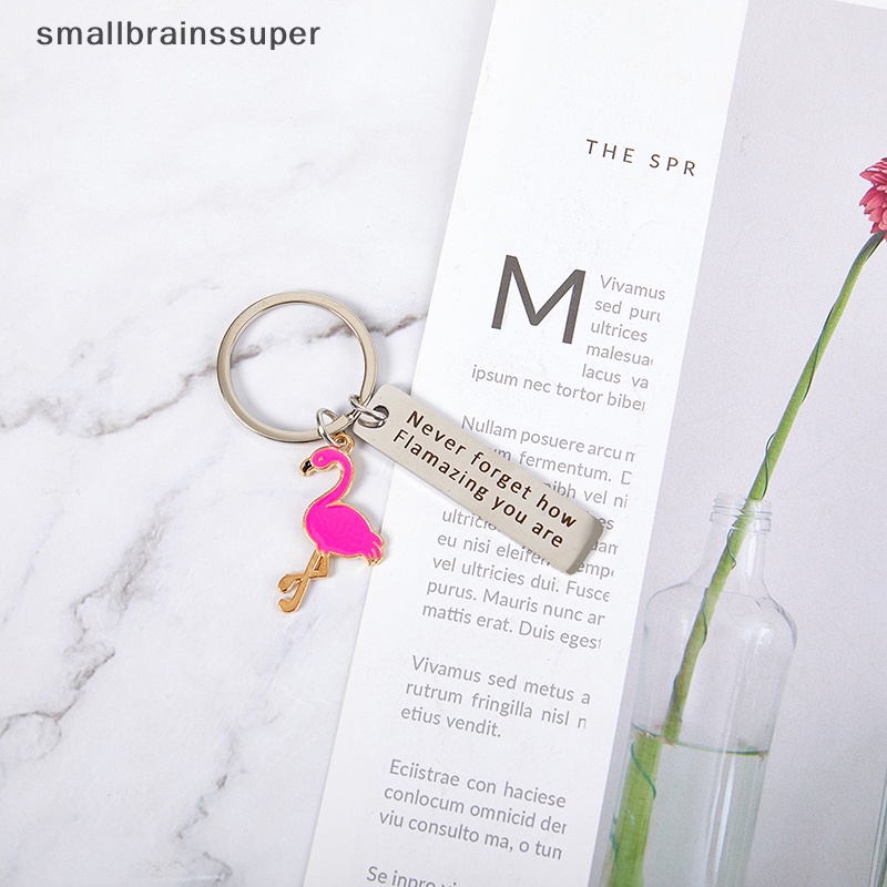 Smallbrainssuper Móc Chìa Khóa Bằng Thép Không Gỉ Mặt Chim Hồng Hạc Thời Trang Không Bao Giờ Quên Làm Quà Tặng Bạn Là Nhung Sáng Tạo SBS