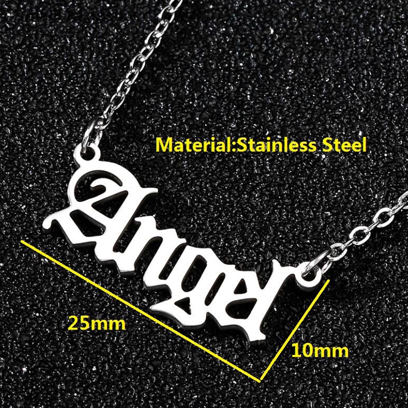 Vòng cổ Mặt Chữ Babygirl Princess Bằng Thép Không Gỉ Thời Trang Dành Cho Nữ SBS