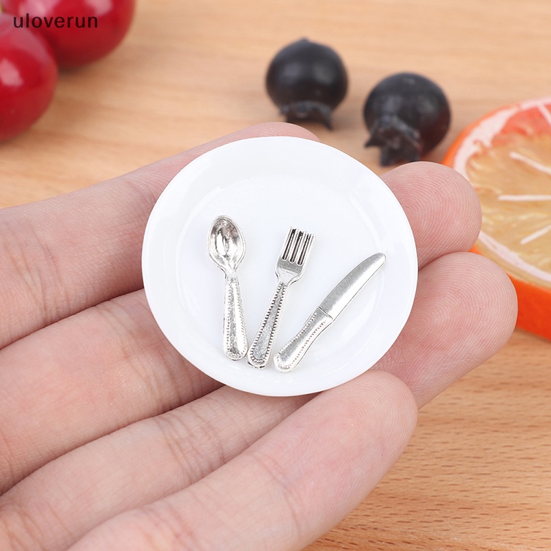 Set 4 Đĩa Mini Trang Trí Nhà Búp Bê Xinh Xắn