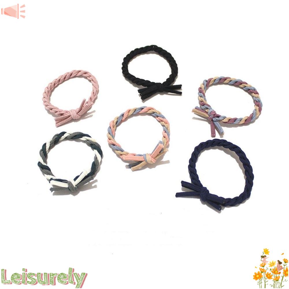 LEILY Dây Buộc Tóc Vải Dệt Tay Xinh Xắn Cho Nữ