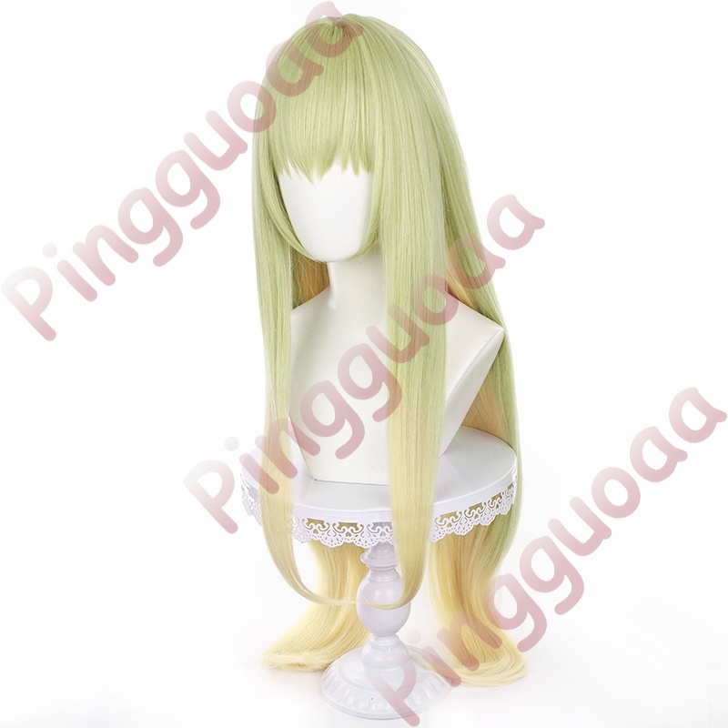 Anime Shiro Seijo to Kuro Bokushi Cecilia Cosplay Wig 90cm Long Staight Gradient Wigs Heat Resistant Synthetic Hair