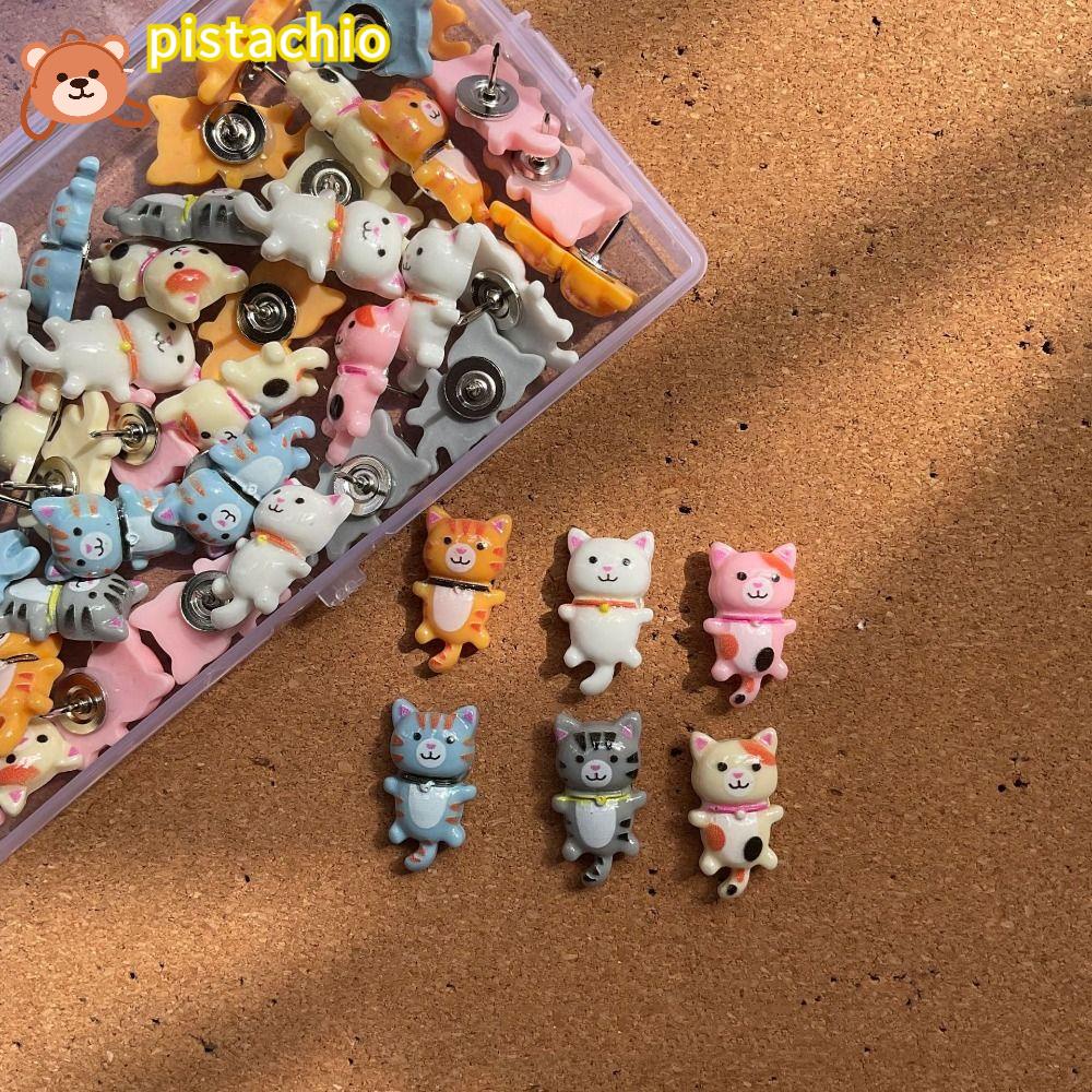 PISTA Set 30 Ghim Cài Áo Hình Mèo Sáng Tạo