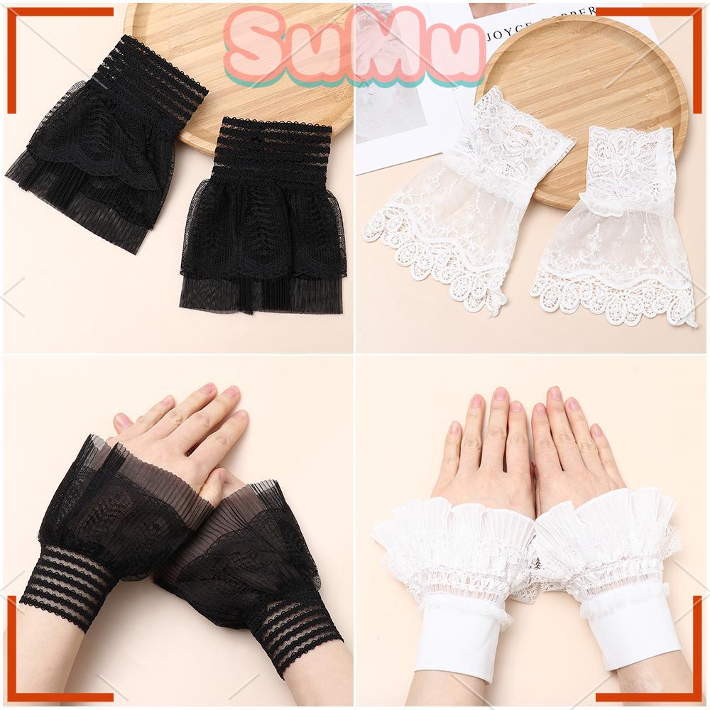 SUMU Ống Tay Áo Giả Nhiều Lớp Phong Cách Gothic Cổ Điển