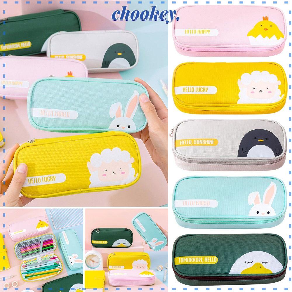 CHOOKEY Túi Đựng Bút Họa Tiết Hoạt Hình Dễ Thương
