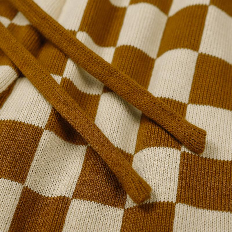 Hàng Mới Về Mới Quần Short Dệt Kim Kẻ Caro Cổ Điển Thời Trang L555V 5 / 4 ShortsTI7RW Cho Nam Và Nữ