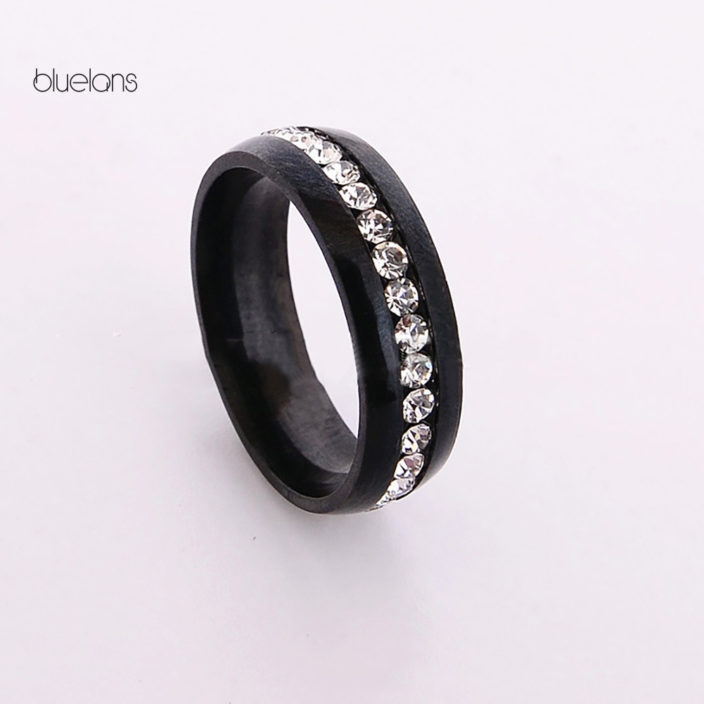 Nhẫn Thép Không Gỉ Đính Đá Nhân Tạo Thời Trang Dành Cho Nam Và Nữ