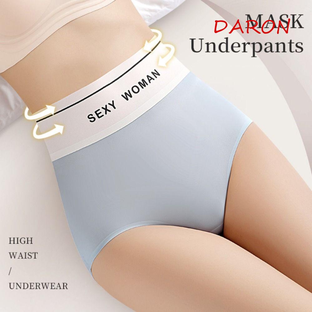 DARON Quần Lót Lụa Lạnh Không Đường May Lưng Cao Sang Trọng Cho Nữ