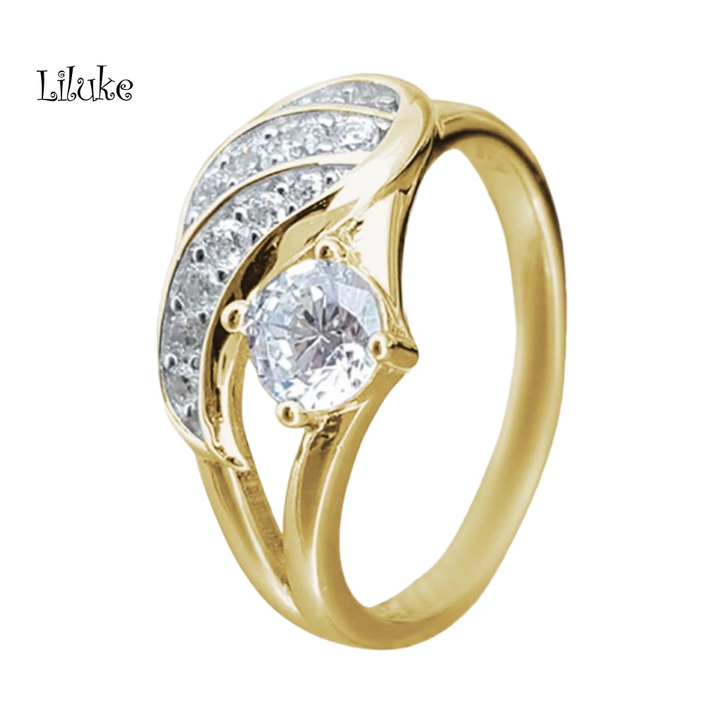 Nhẫn Hợp Kim Trang Trí Đính Đá Zircon Thời Trang Cho Nữ