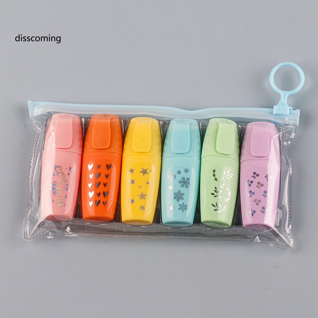 Áo Thun In Hình SL SL SL SL SL Thời Trang Cá Tính| Bộ Bút Bắt Sáng 6 Màu Nhanh Khô Không Cần Đục Lỗ Cho Học Sinh / Văn Phòng