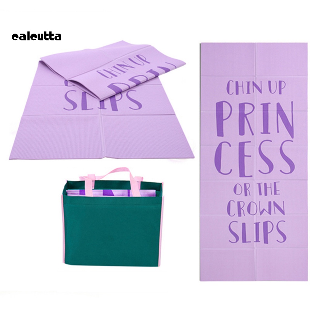 Thảm Tập Yoga Hình Chữ Nhật Bằng PVC Dày Dặn Chống Trượt Có Thể Gấp Gọn Tiện Dụng