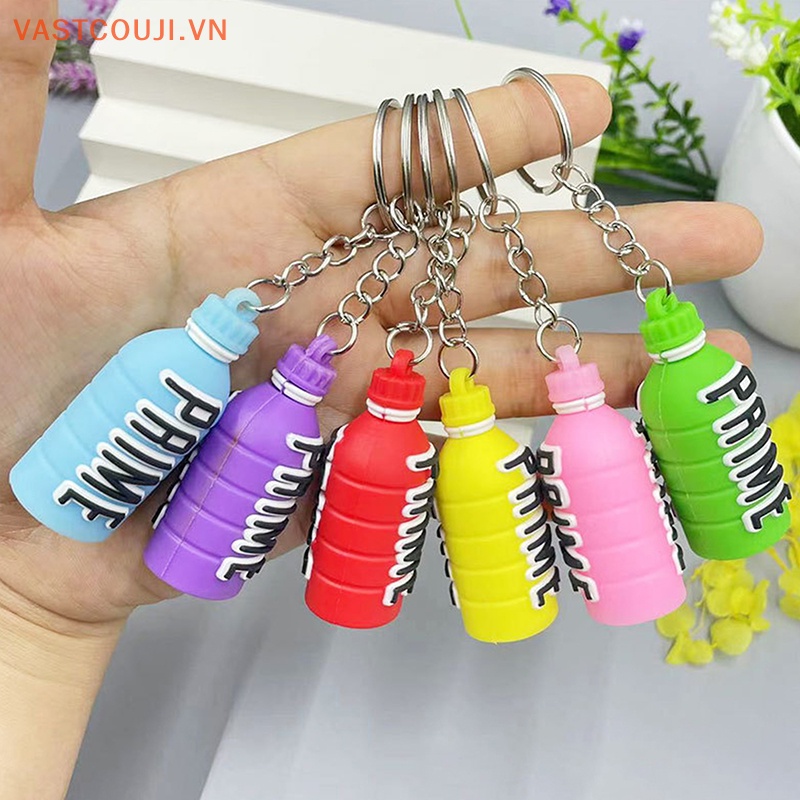 Móc Khóa Hình Chai Nước VASTJI Prime DIY Bằng Cao Su Mềm Đáng Yêu