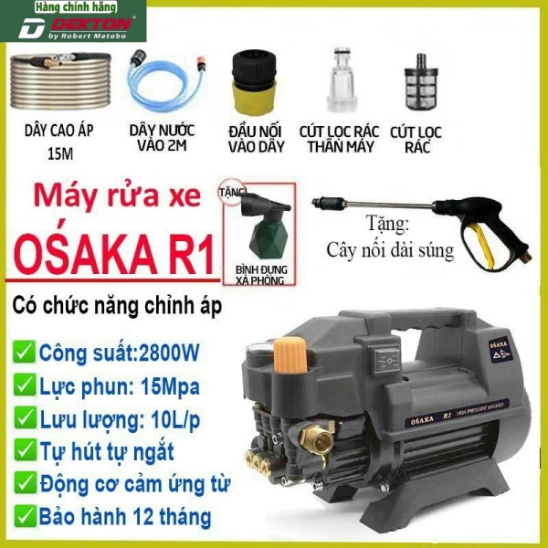 May xit rua xe cao ap, Máy bơm rửa xe mini gia đình, máy rửa xe cao áp công suất mạnh 2800W, CHÍNH HÃNG dekton vn