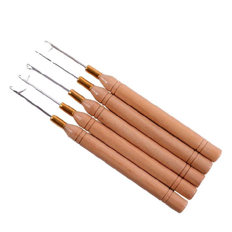 New Bamboo Crochet Handle Hook Needle Dread Tool Braiding Hair DIY Making Tool