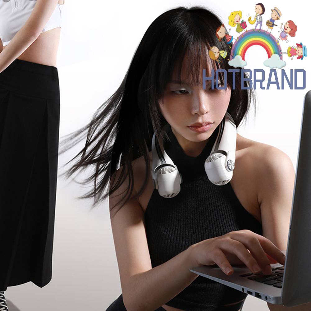 Quạt Làm Mát Không Cánh 3 Tốc Độ 2400mAh Tiện Dụng