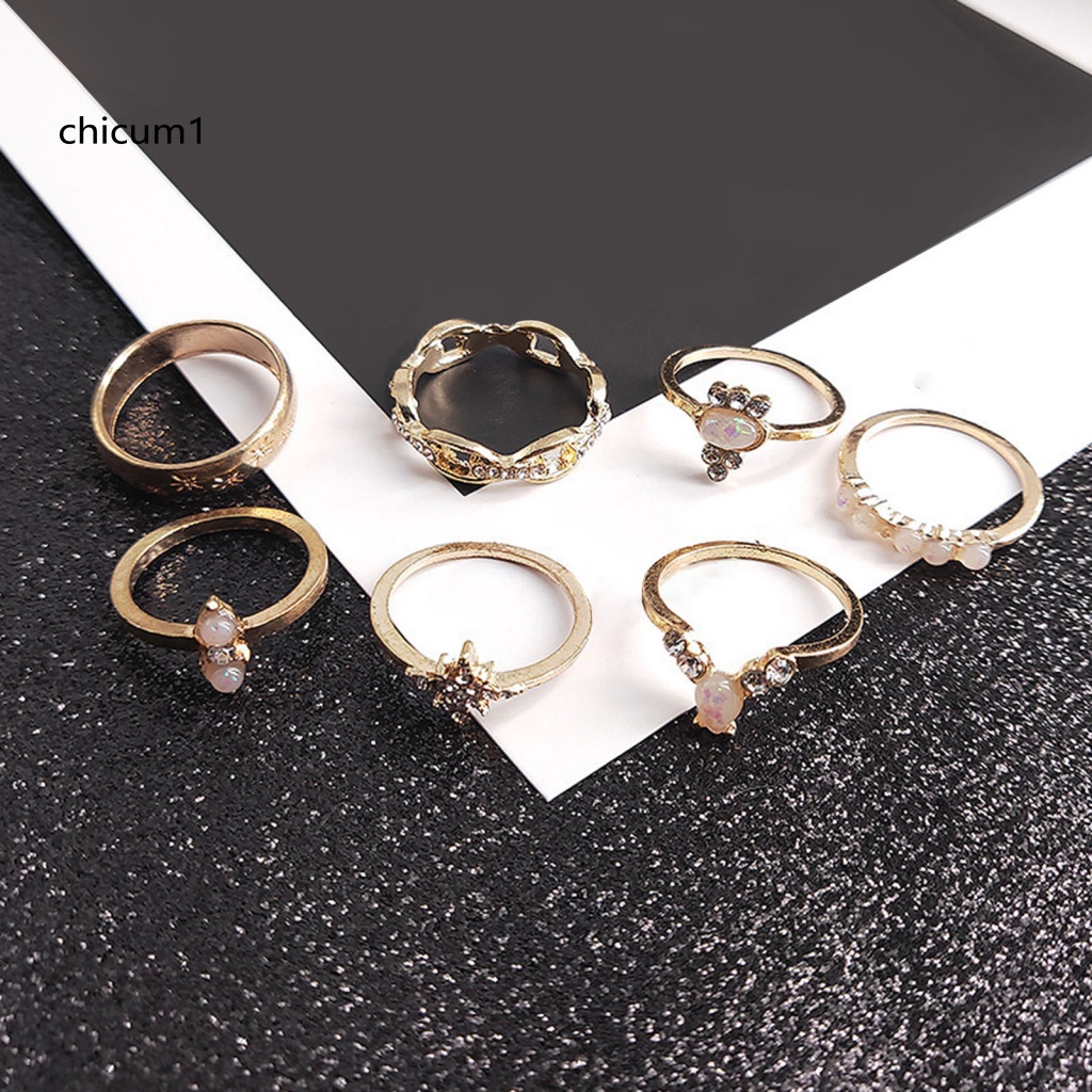 Set 17 Nhẫn Đeo Khớp Ngón Tay Phong Cách Vintage