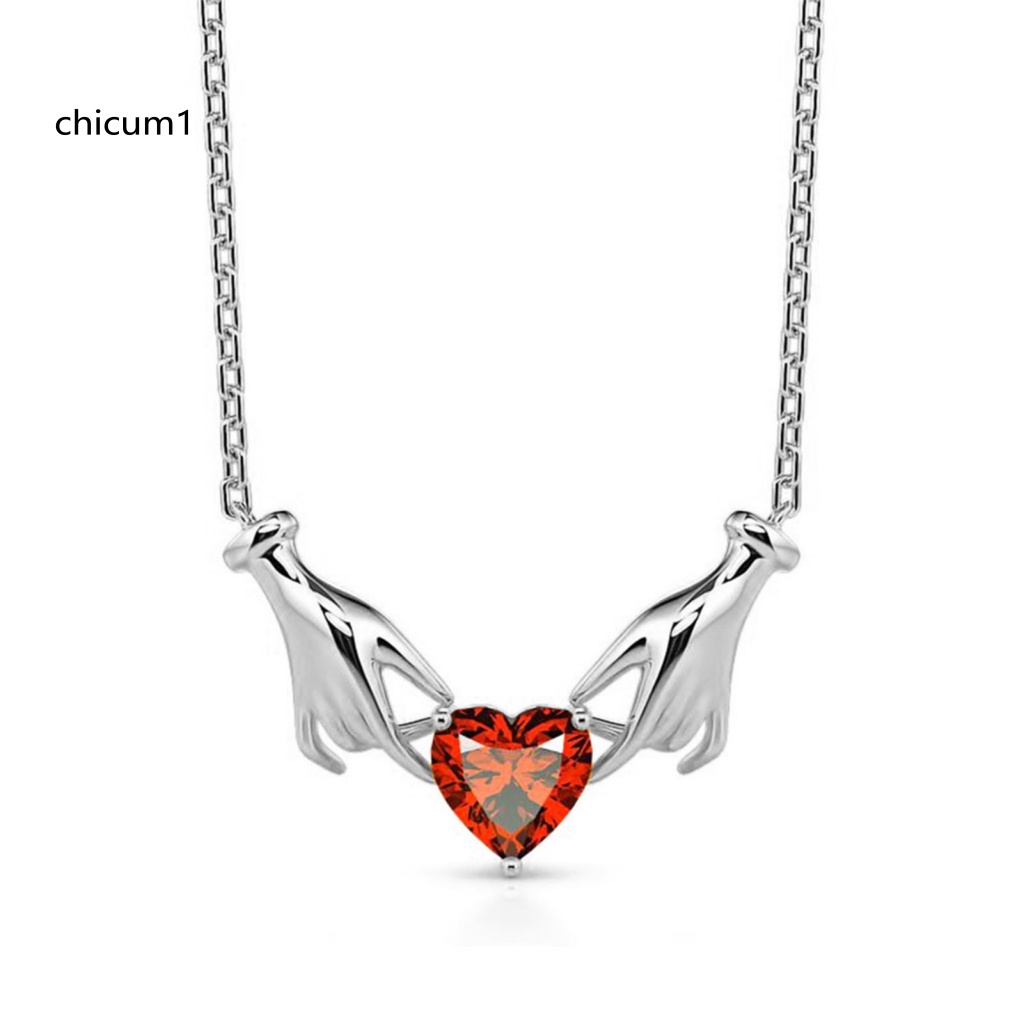 Vòng cổ Mặt Hình Trái Tim Màu Tương Phản Tùy Chỉnh Thời Trang