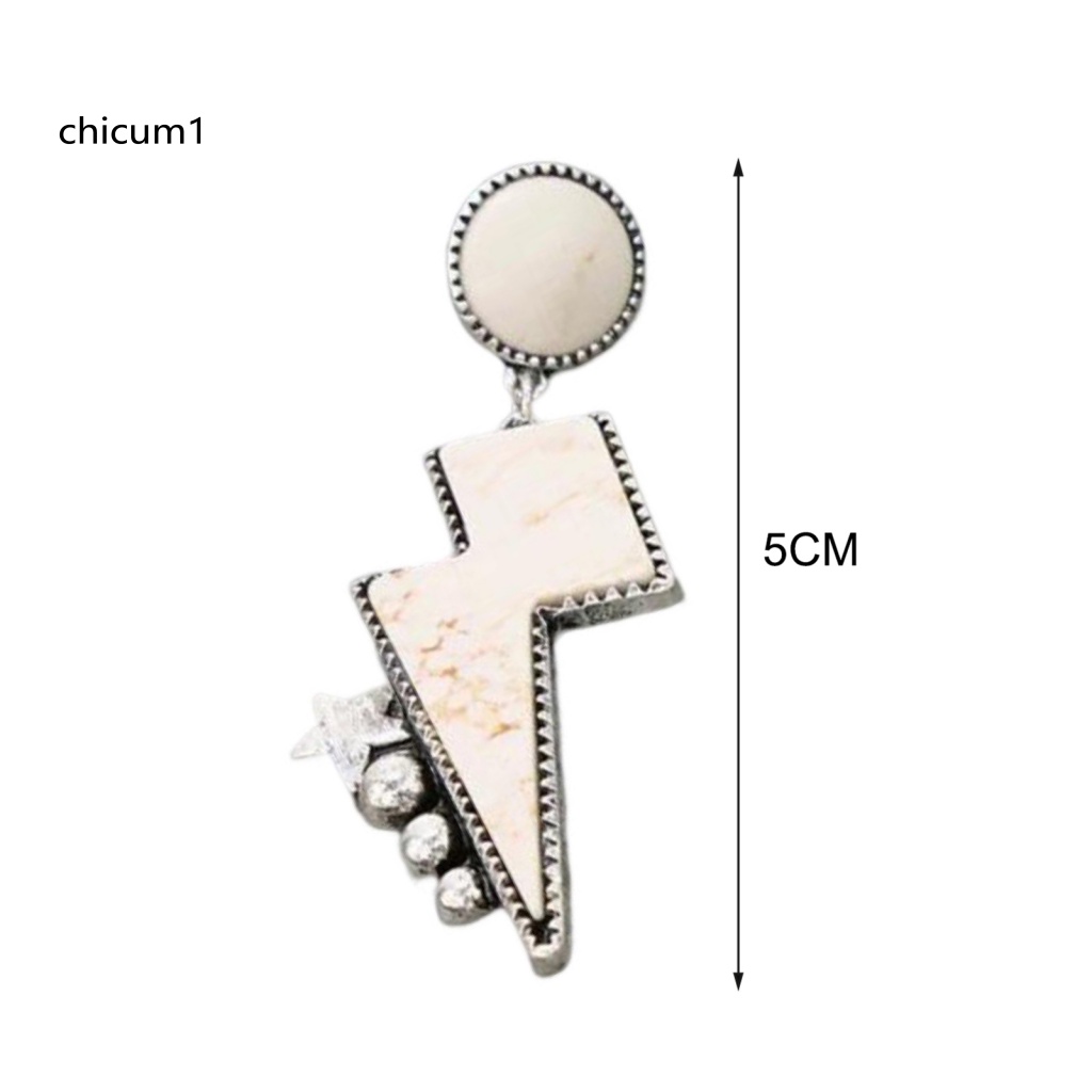 1 Cặp Bông Tai Xỏ Lỗ Họa Tiết Hình Học Phong Cách Bohemian Thời Trang Cho Nữ