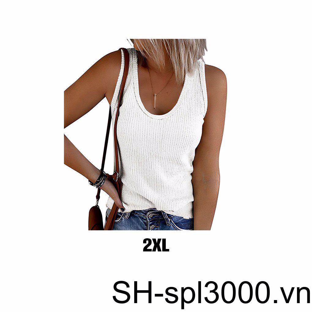 Áo Tank Top Sát Nách Dáng Dài Thoáng Khí Màu Trắng Đen Thời Trang Mùa Hè Cho Nữ Size s 1