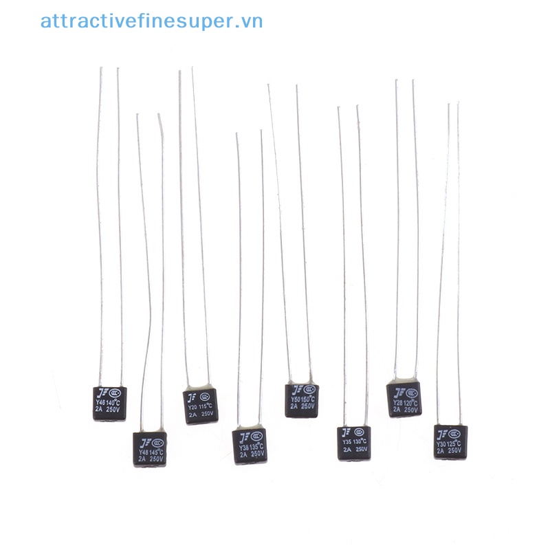 Set 10 Mô Tơ Quạt Tản Nhiệt 2A 250V 115 120 125 130 135 140 145 150 Độ Màu Đen