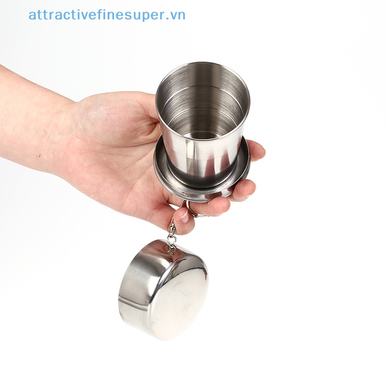 Cốc Uống Nước Bằng Thép Không Gỉ Có Thể Gấp Lại Được AFS 240ml