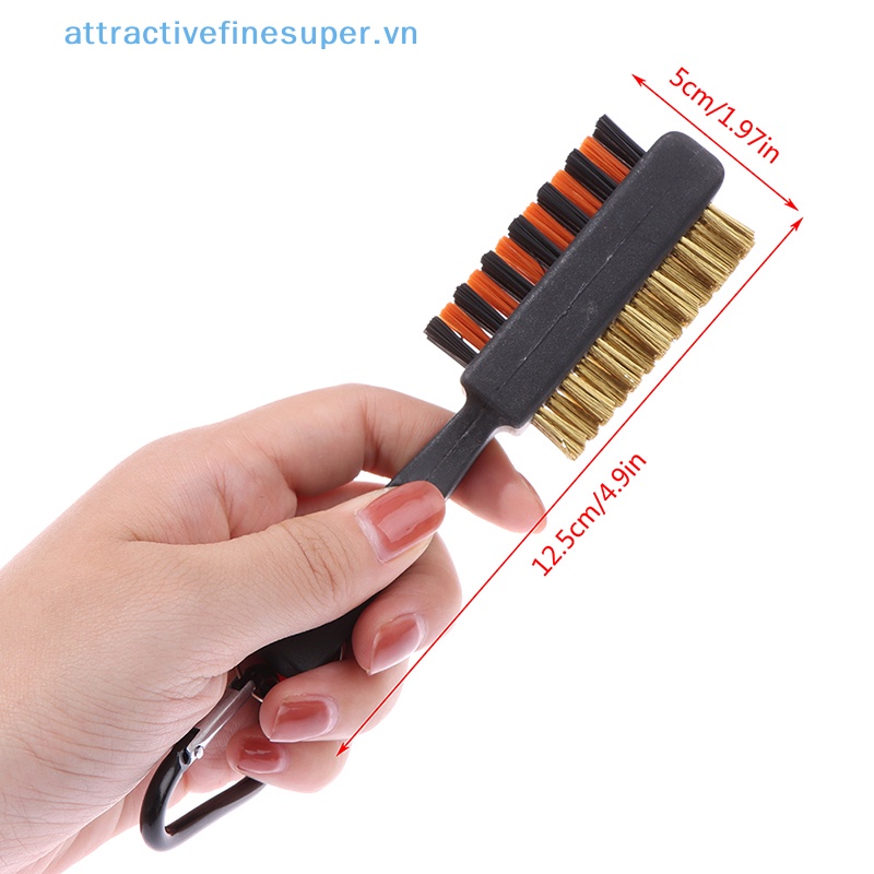 Bàn Chải Nylon 2 Mặt Có Dây Kéo Vệ Sinh Gậy Đánh Golf Tiện Dụng
