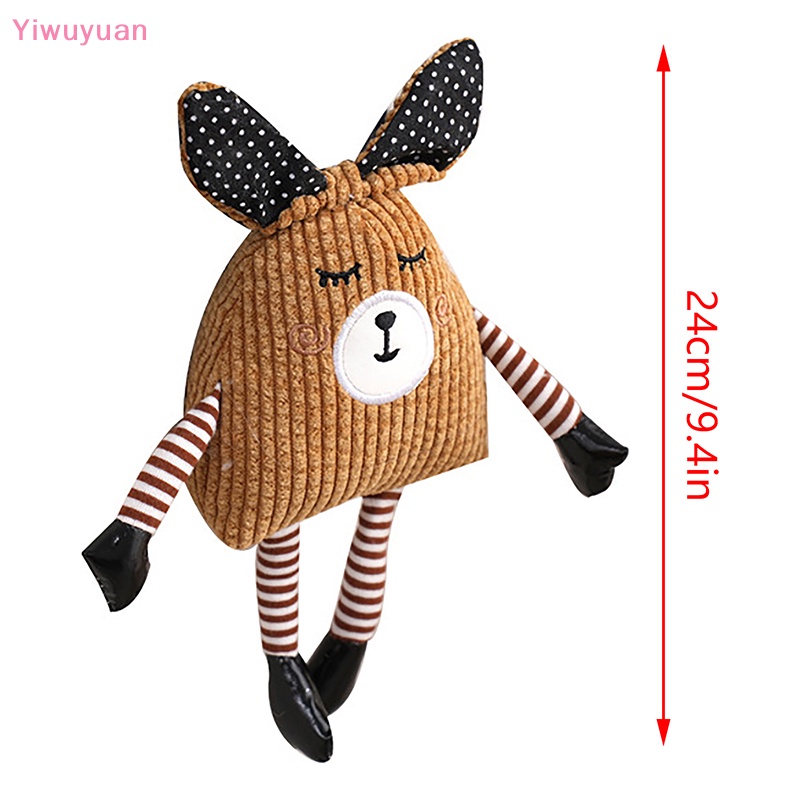 < Yiwuyuan > Móc Chìa Khóa Thỏ Nhồi Bông Mềm Mại Dễ Thương Hình Tam Giác / Thỏ Hoạt Hình Trang Trí Ba Lô /