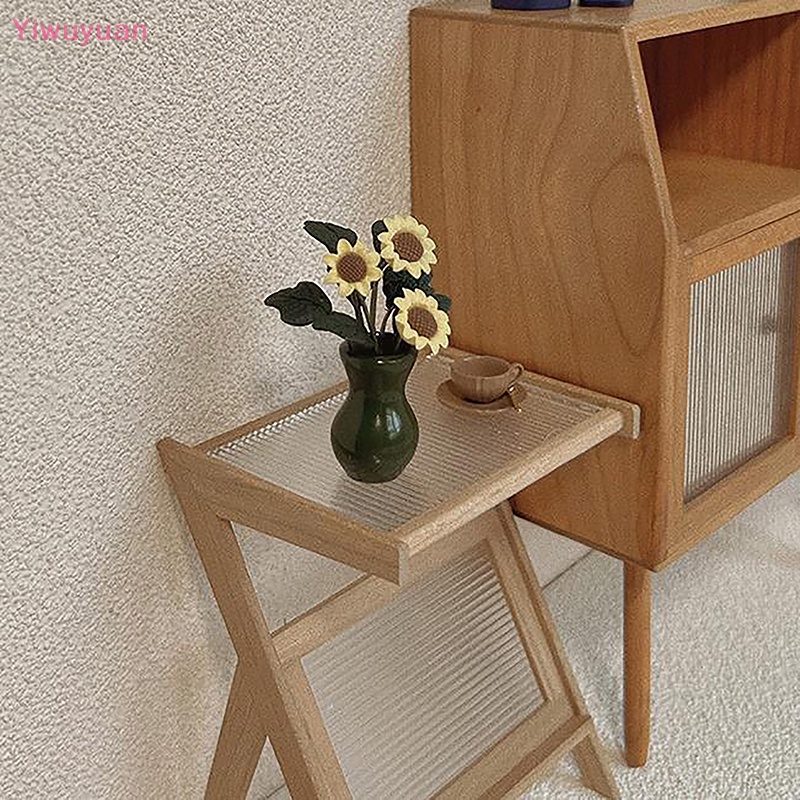 1 Bộ Chậu Hoa Hướng Dương Trang Trí Nhà Búp Bê 1: 12 Mới