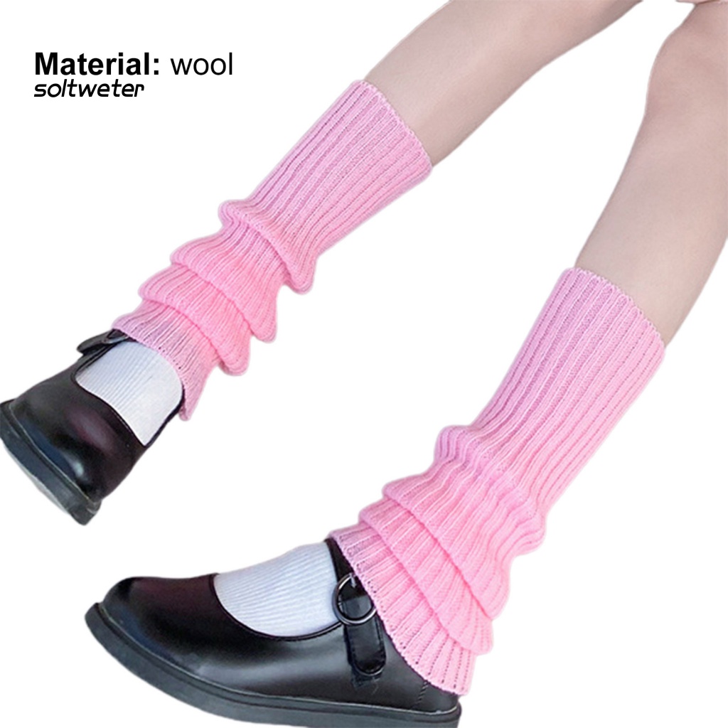 1 Đôi Tất Ống Trung Bình Mềm Mại Thoáng Khí Giữ Ấm Mùa Đông Cho Nữ