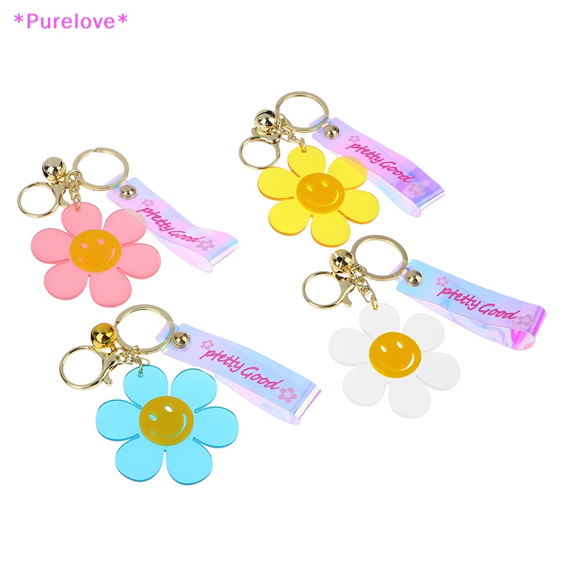 Móc Khóa Hình Hoa Hướng Dương Mặt Cười Bằng Acrylic Sáng Tạo Dành Cho Nữ Mới